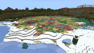 Snowy Sulfur Forest, a featured Minecraft seed world